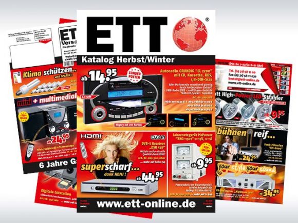 Katalogdesign für den Elektronik-Versandhändler ETT