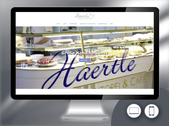 Webdesign für die Konditorei & Café Haertle in Braunschweig