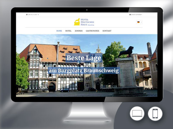 Webdesign für das Hotel Deutsches Haus in Braunschweig