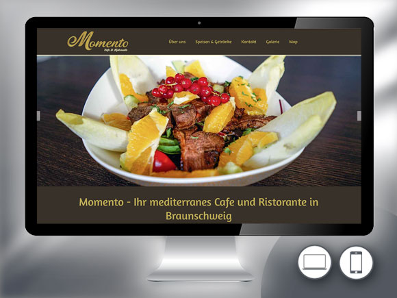 Webdesign für das Ristorante Momento in Braunschweig
