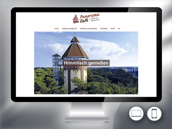 Webdesign für das Panorama Café in Gifhorn