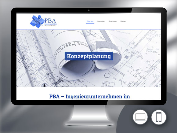Webdesign für das PBA Ingenieur- und Planungsbüro in Lehre-Wendhausen