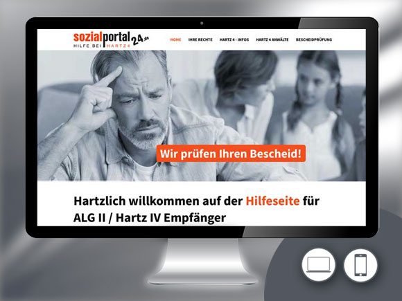 Webdesign für die Hartz IV Webseite sozialportal24.de