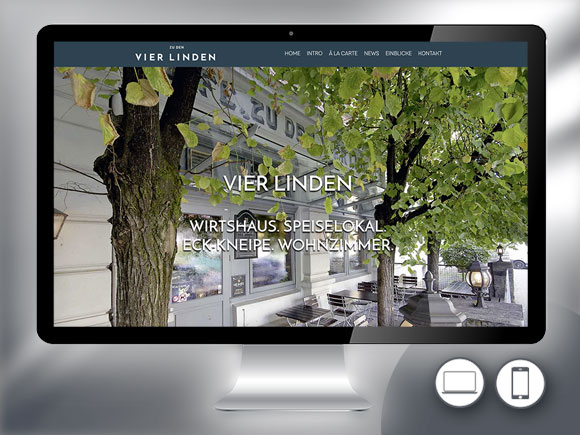 Webdesign für die Vier Linden - Szenekneipe in Braunschweig